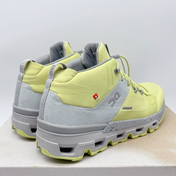 On Cloudtrax Waterproof Hiking Boot Sneaker Running Glacier/ Zest Womens US 8.5 - Picture 6 of 12